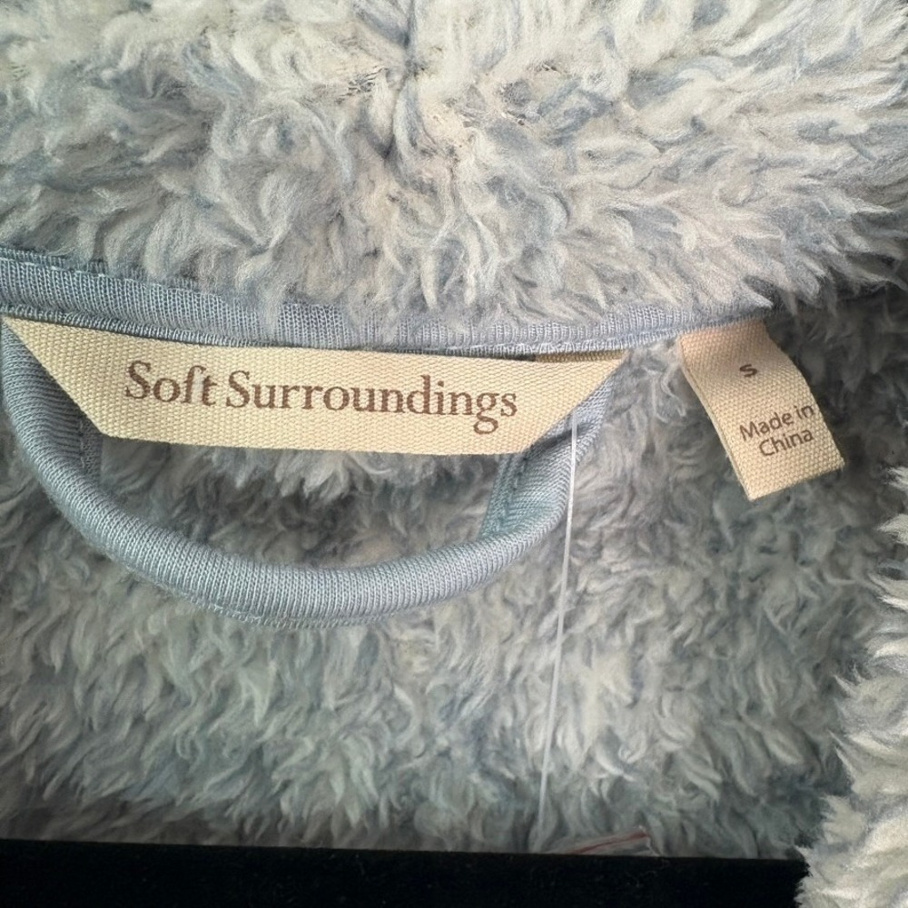 NWT SOFT SURROUNDINGS Most Wonderful Cardi Women's Small Blue Fleece Cardigan - Picture 6 of 9